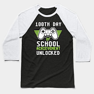 Happy 100Th Day Of School Achievement Unlocked Video Game Baseball T-Shirt
